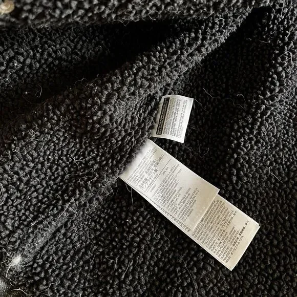 Levis relaxed fit‎ Trucker Sherpa Denim Jacket faded black Lined Small casual